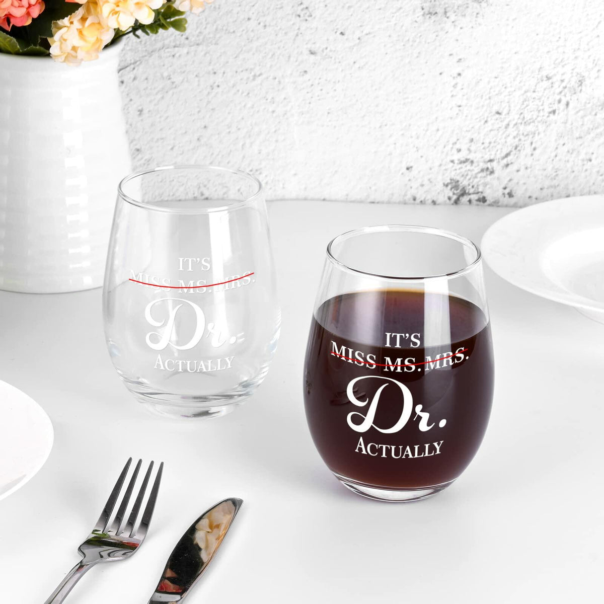 Futtumy Thanks for Not Putting My Boyfriend Up Stemless Wine Glass Gift