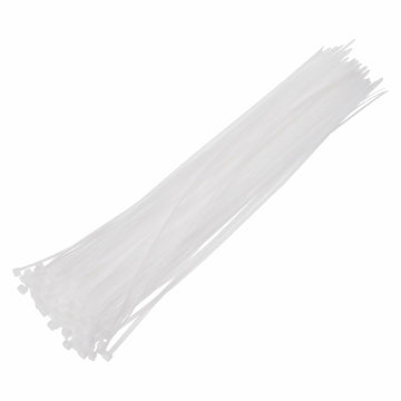 MECCANIXITY 3/16x18in Nylon Cable Zip Ties Self-Locking White 100pcs