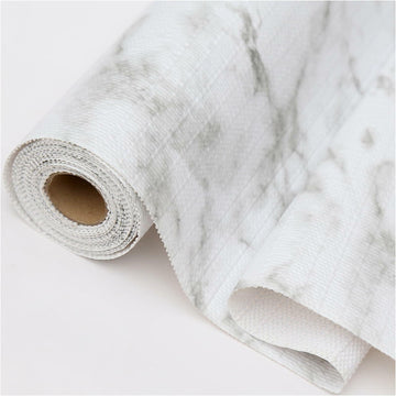 NCANBUS Shelf Liner Non-Slip Waterproof Marble 18in x 20ft Thick Strong Grip