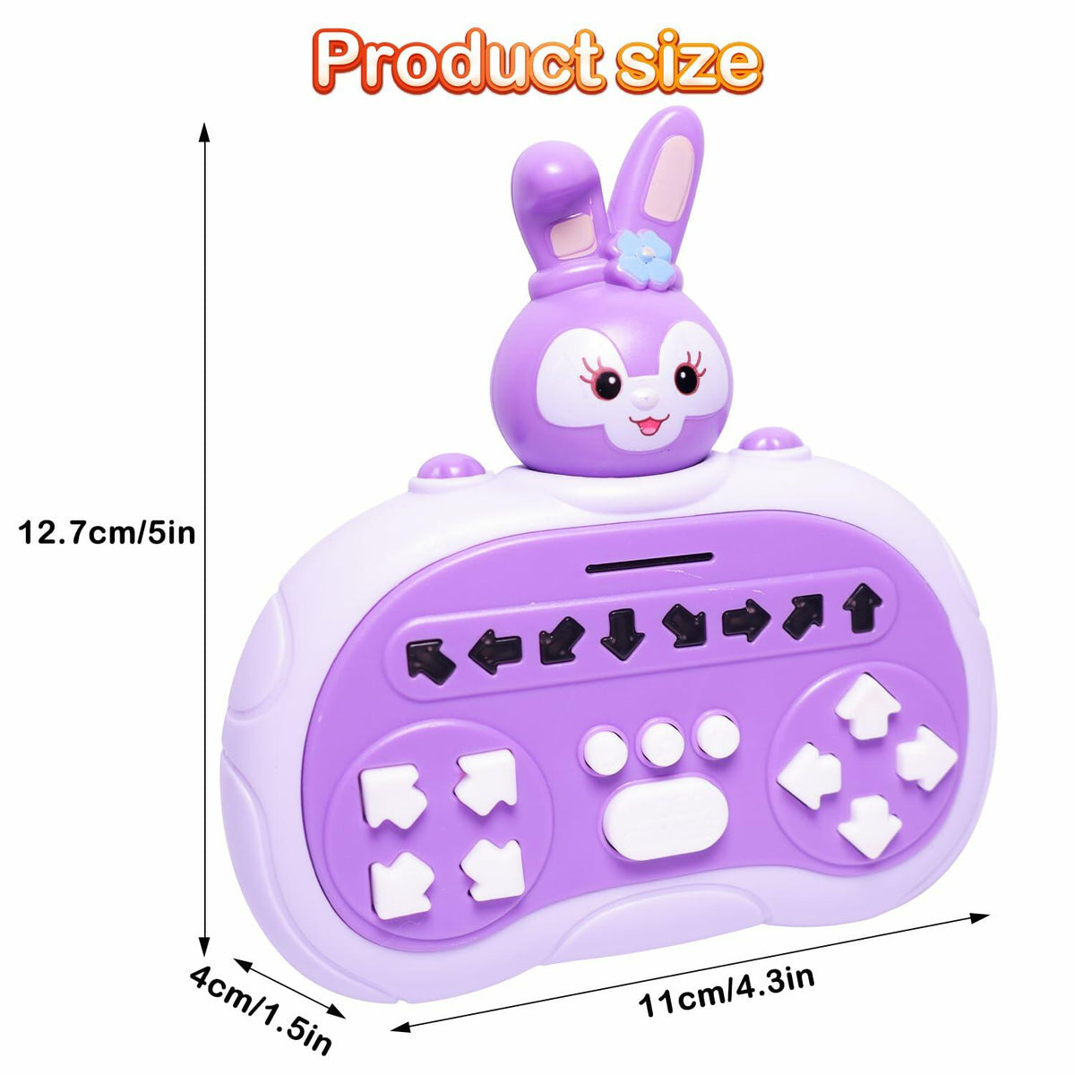 Hand-Held Rhythm Master Dance Machine Educational Toy Purple Bunny Kids 3-12