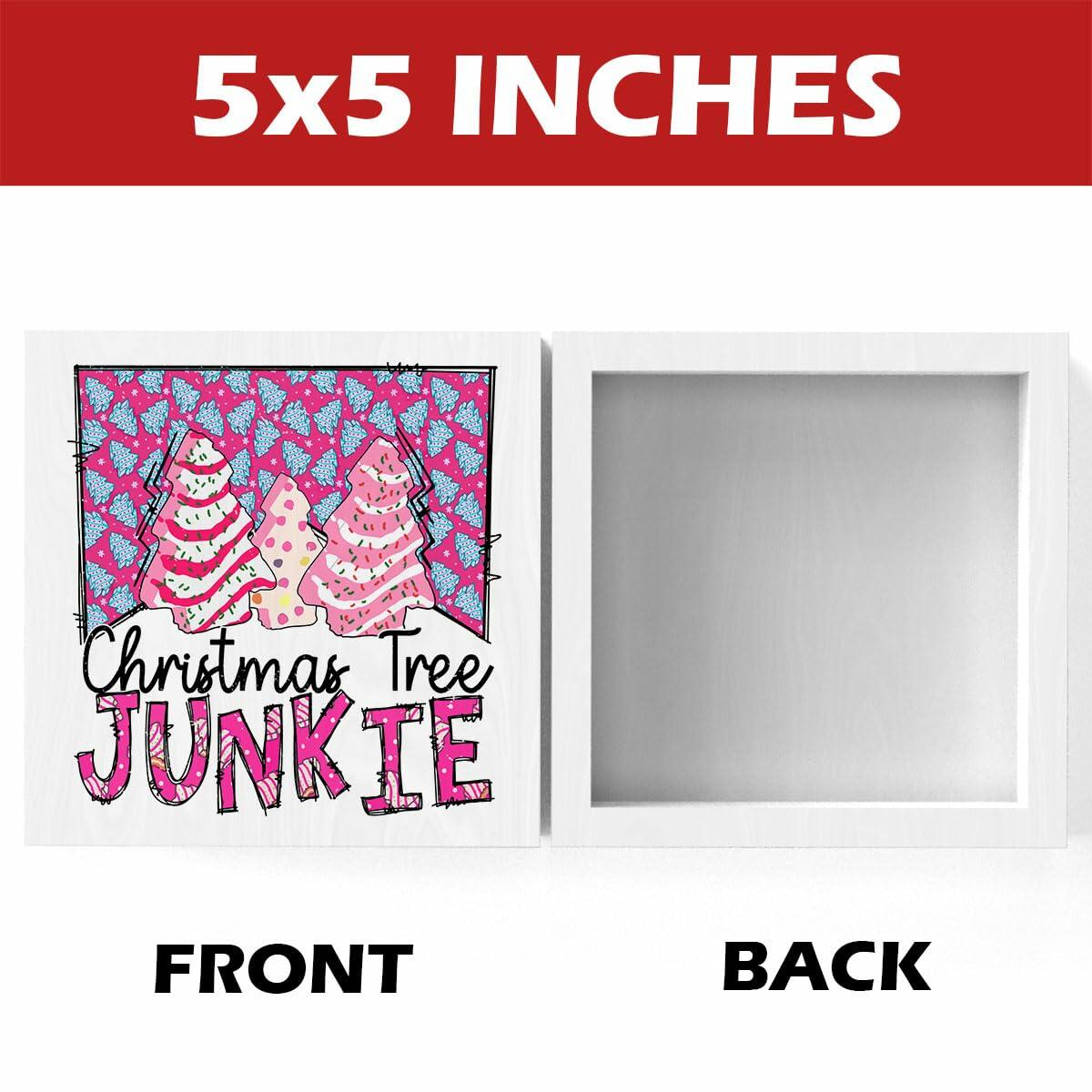 Pink Christmas Tree Decorations Funny Merry Xmas Decor 5x5 inches