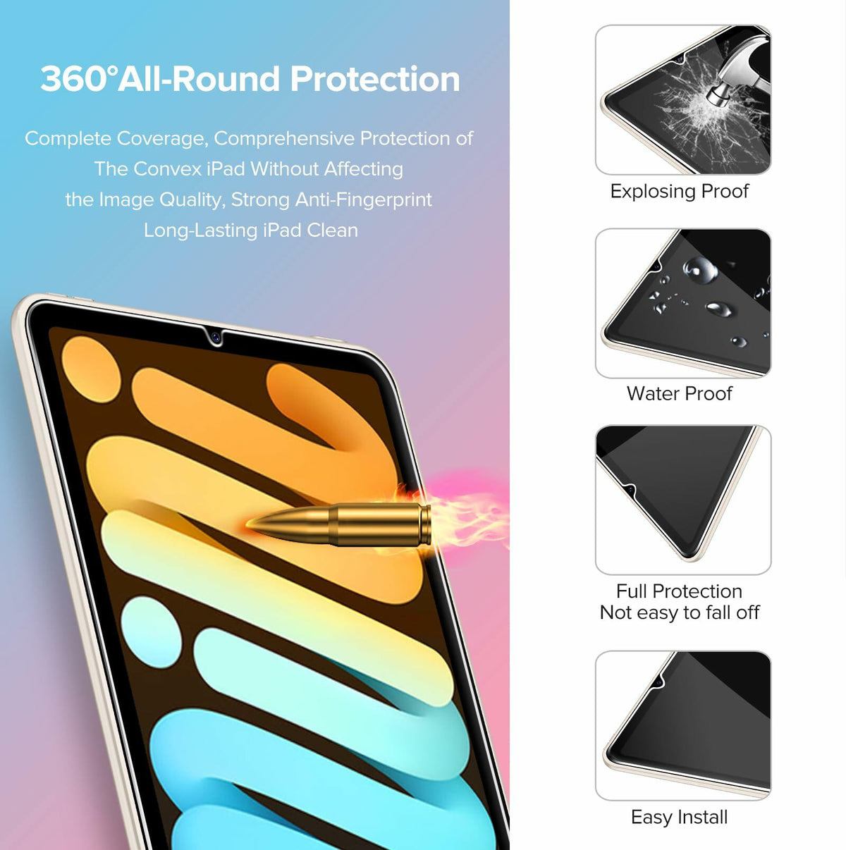 ivoler 2 Pack Tempered Glass Screen Protector for iPad Pro 11 Inch 5th Gen 2024