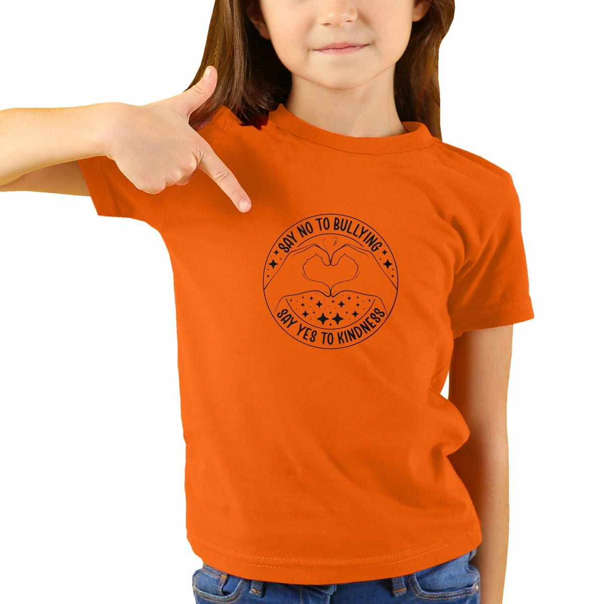 Unity Day Youth Heart Be Kind Shirt, Orange- Size 5T
