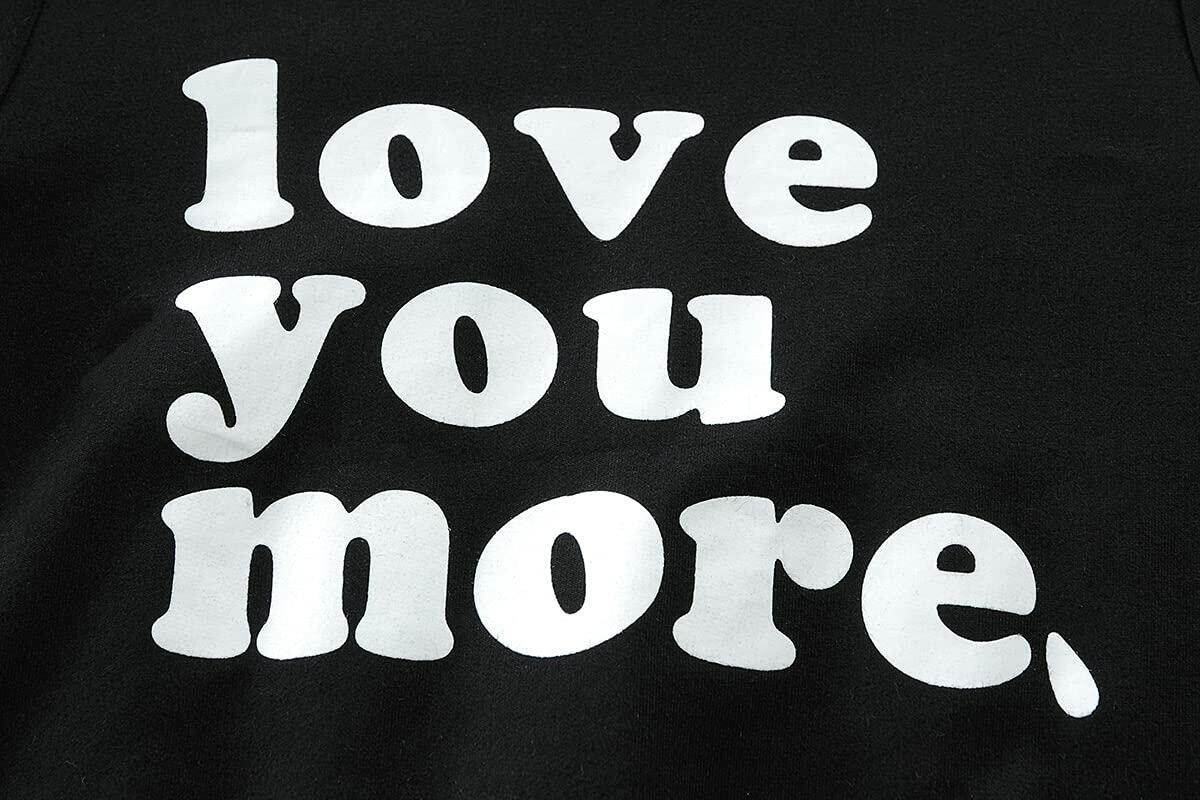 EULLA Toddler Boys Valentines Day Love You More Sweatshirt Size 2T