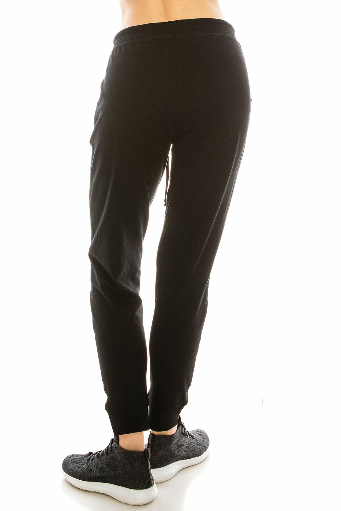Eevee Women's Casual Jogger Pants Sweatpants Relaxed Fit Black Size M