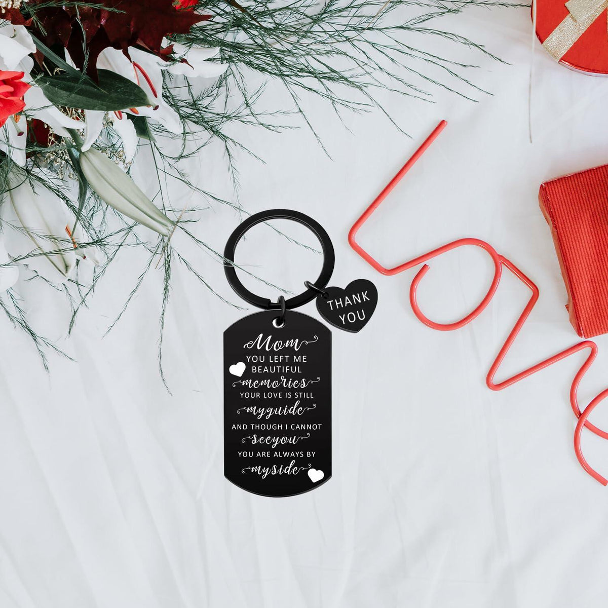 Potok Sympathy Gifts Keychain Loss of Mom Memorial Gift Eternal Love