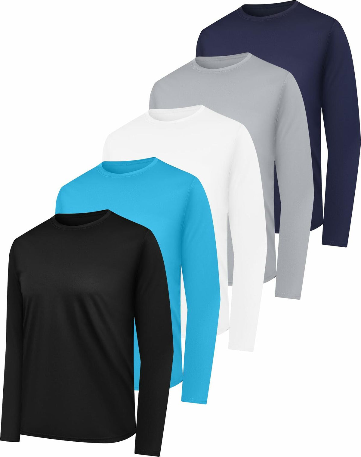 HovSiyla Men's Long Sleeve Moisture Wicking Running Shirt XL