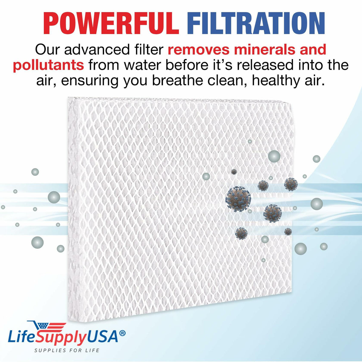 LifeSupplyUSA Humidifier Filter Replacement Pad Compatible Honeywell HAC-801