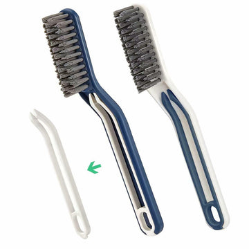2PCS Window Groove Cleaning Brush V Shape Multifunctional White