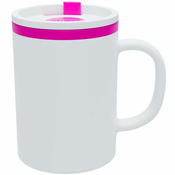 Copco Desk Mug 16 oz Double-Wall Insulated Spill-Resistant Pink BPA-Free