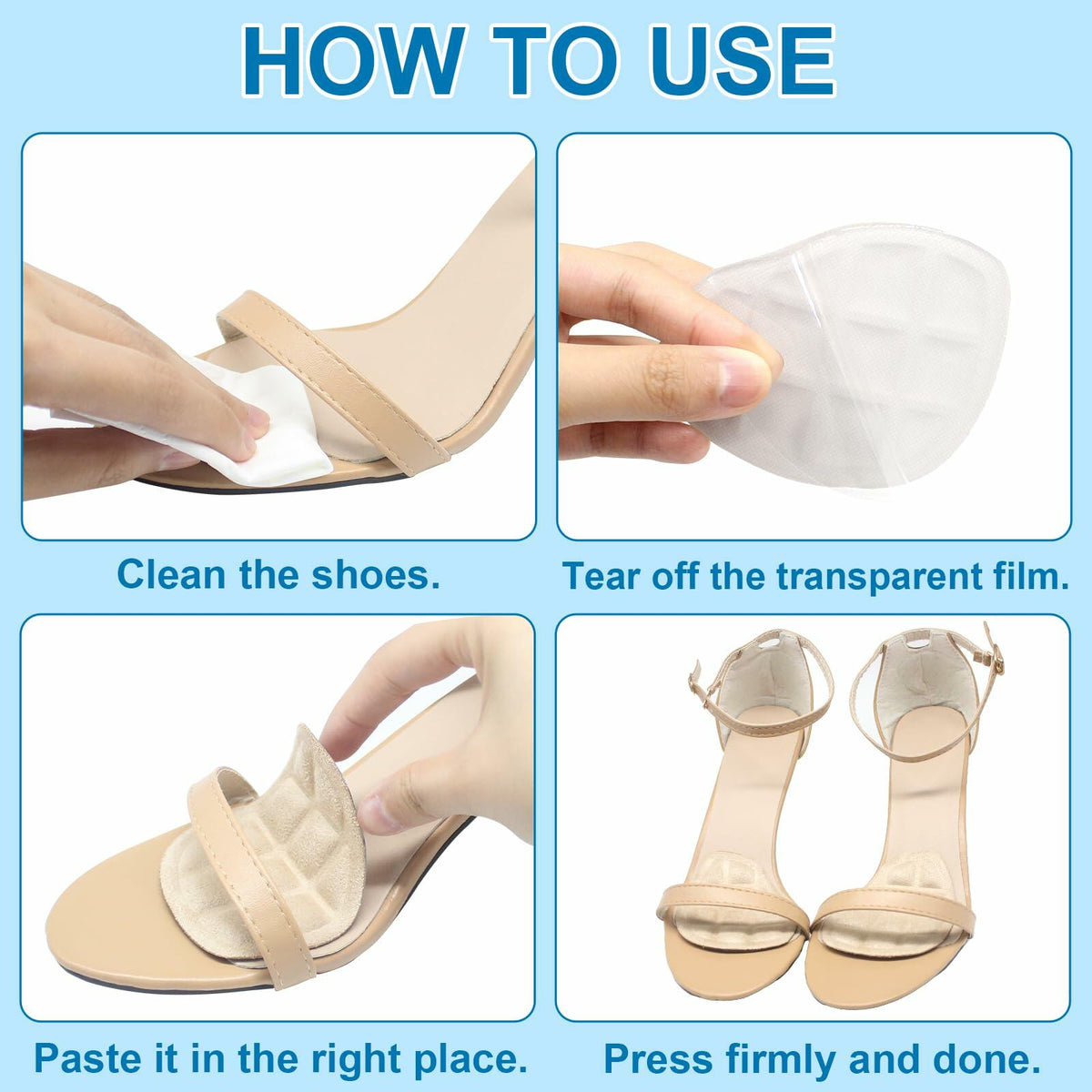 Skyfoot Metatarsal Foot Pads Ball of Foot Cushions Anti Slip 3 Pairs