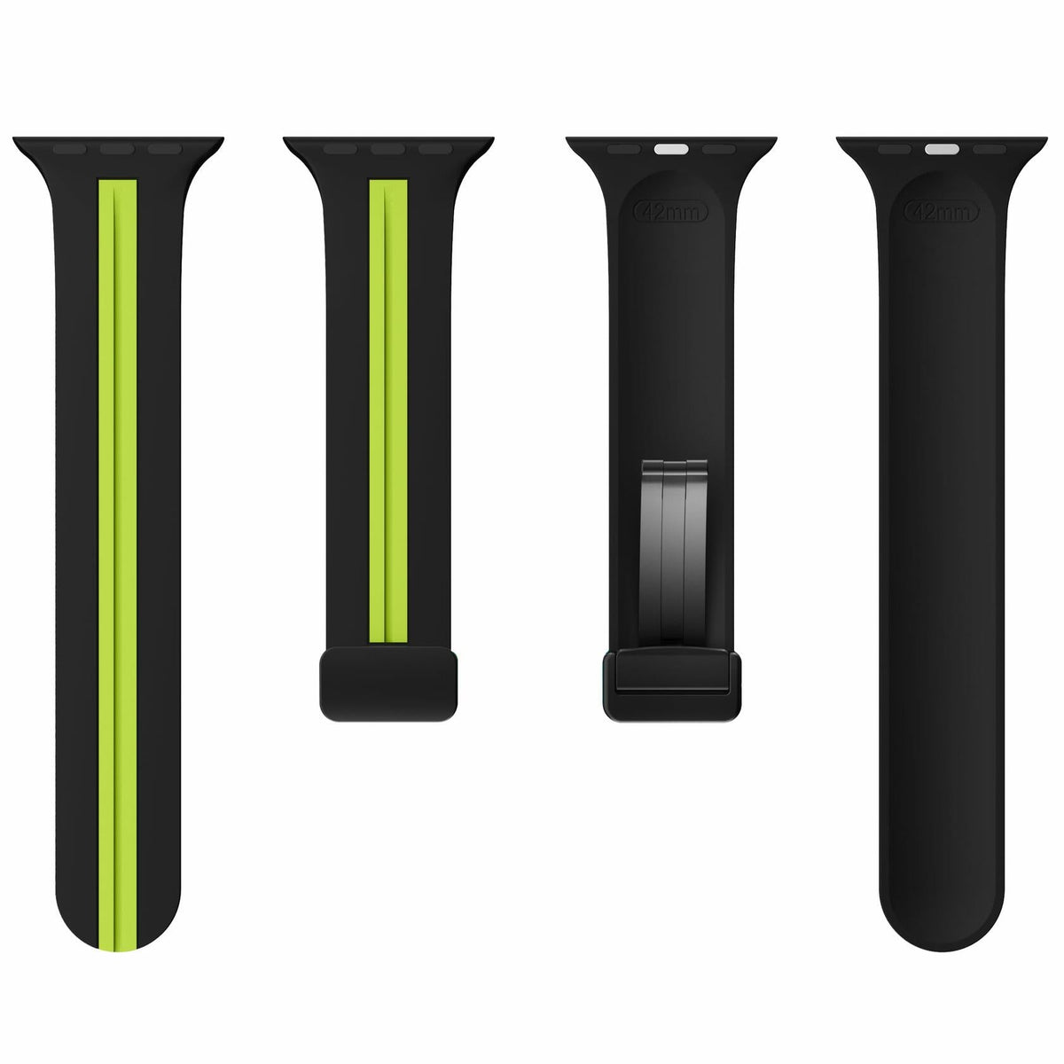 LYSMVIVI Magnetic Silicone Sport Band Compatible Apple Watch 38-49mm Unisex