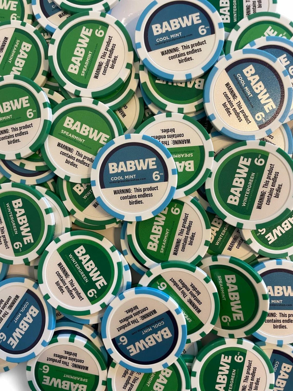 Generic Babwe ZYN Golf Ball Marker Poker Chip Style Cool Mint