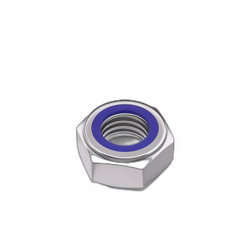 TESILANG M4 Nylon Insert Hex Lock Nuts 304 Stainless Steel Bright Finish 100pcs