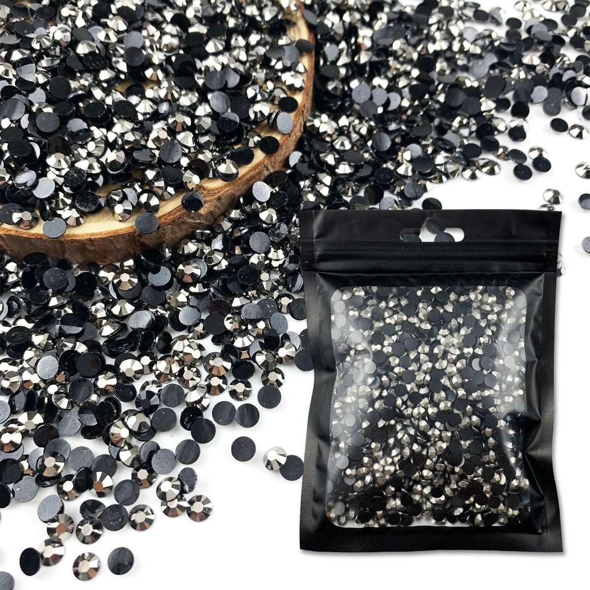 CLRDIVA Resin 3mm Transparent Coffee AB Flatback Rhinestones Bulk Gems