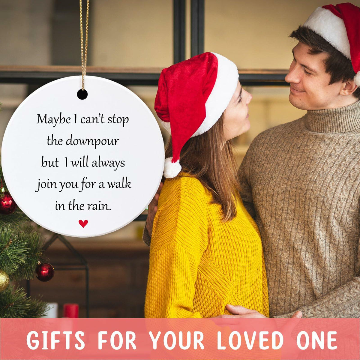 Maybe I Can't Stop The Downpour Hanging Ornament Friend Gift Ceramic