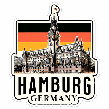 Hamburg Germany Travel Sticker 4 Inch Waterproof Vinyl Decal Durable