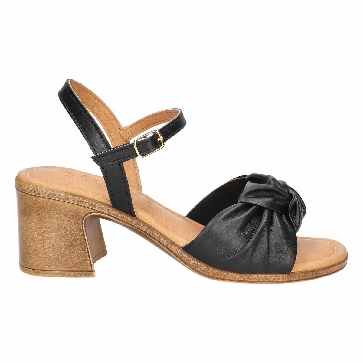 Bella Vita Women's Ave-Italy Heeled Sandal Black Italian Leather Size 10 Narrow