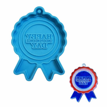 Ysqool American Badge Keychain Mold Silicone Blue DIY Cake Decoration