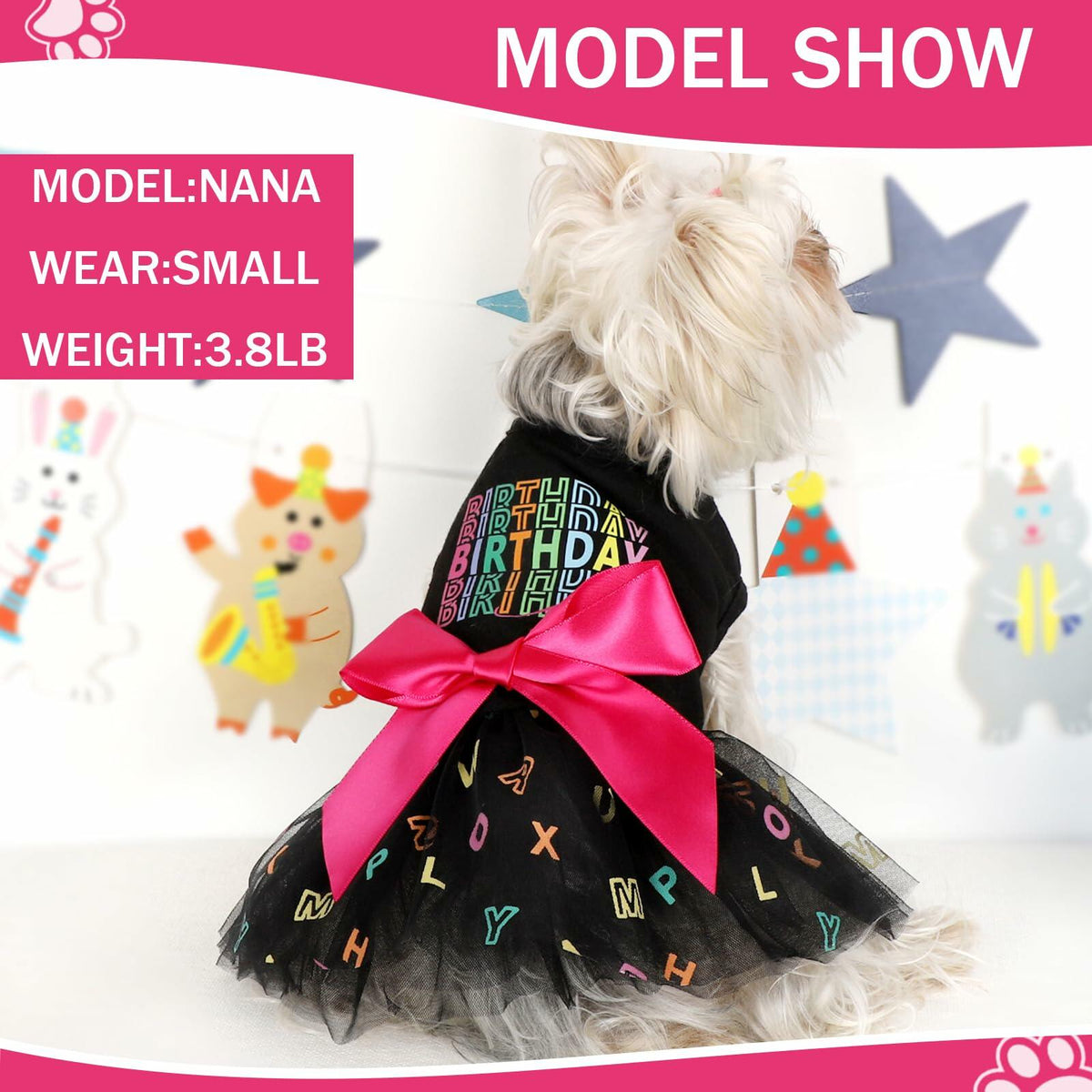 Dog Dress Puppy Costume Small Dogs Summer Spring Outfit Size S