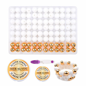 96PCS Silicone Beads Kit 15mm Round Rubber Beads 2 Colors DIY Crafts