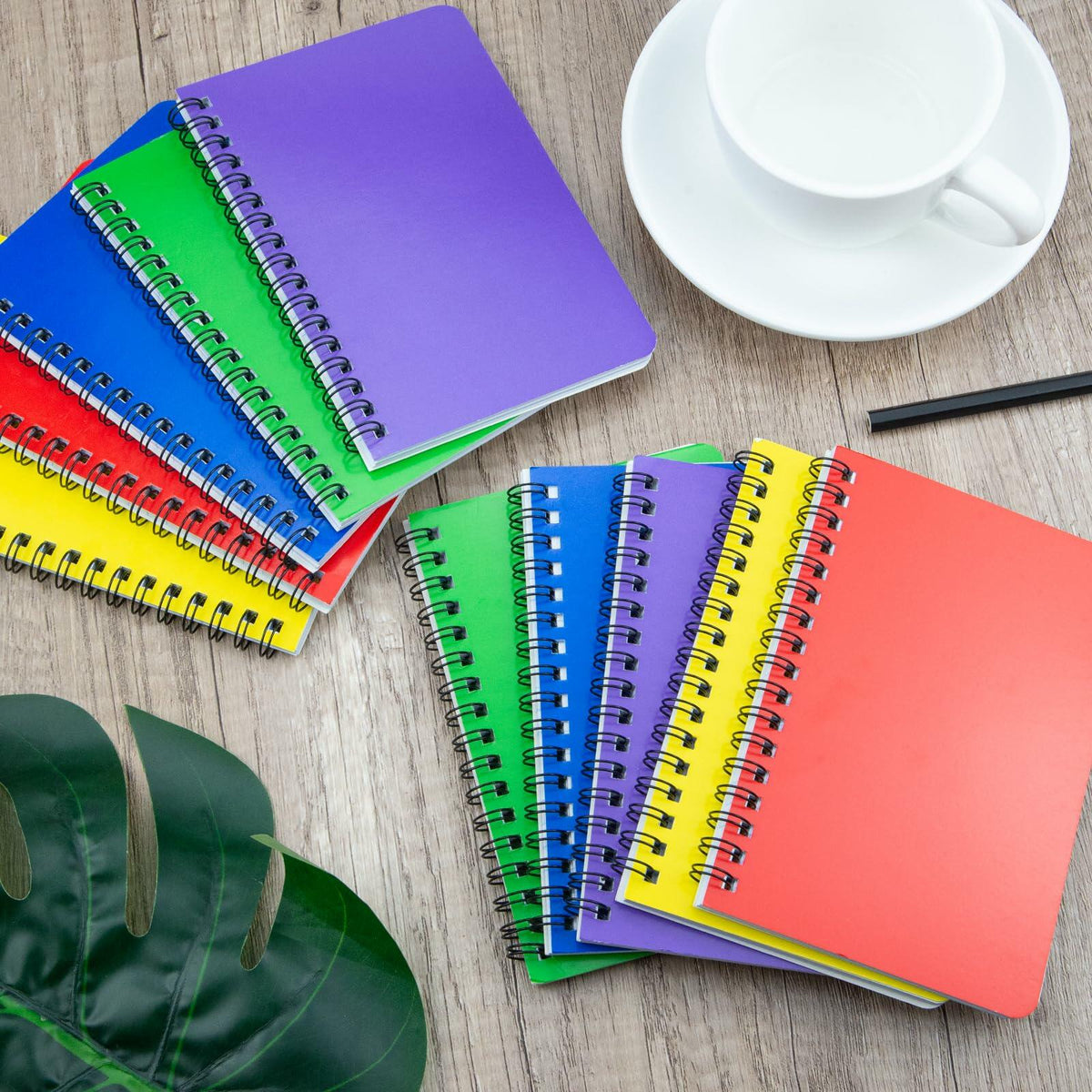 Fantasyon Spiral Memo Books 3x5in Lined 50 Sheets 10 Pack A7-Morandi