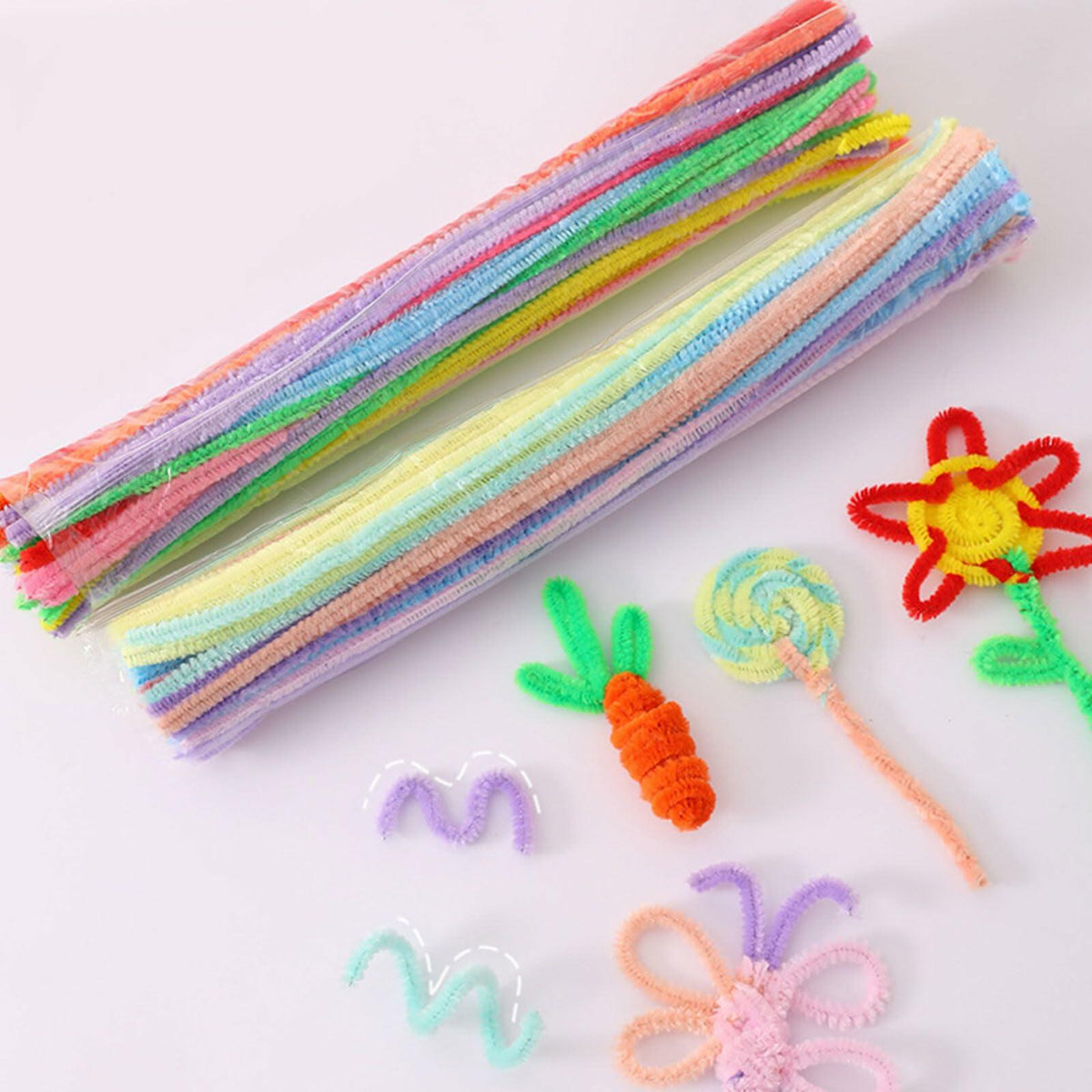 CertBuy 1600PCS Colorful Pipe Cleaners Chenille Stems 10 Colors Bulk Craft