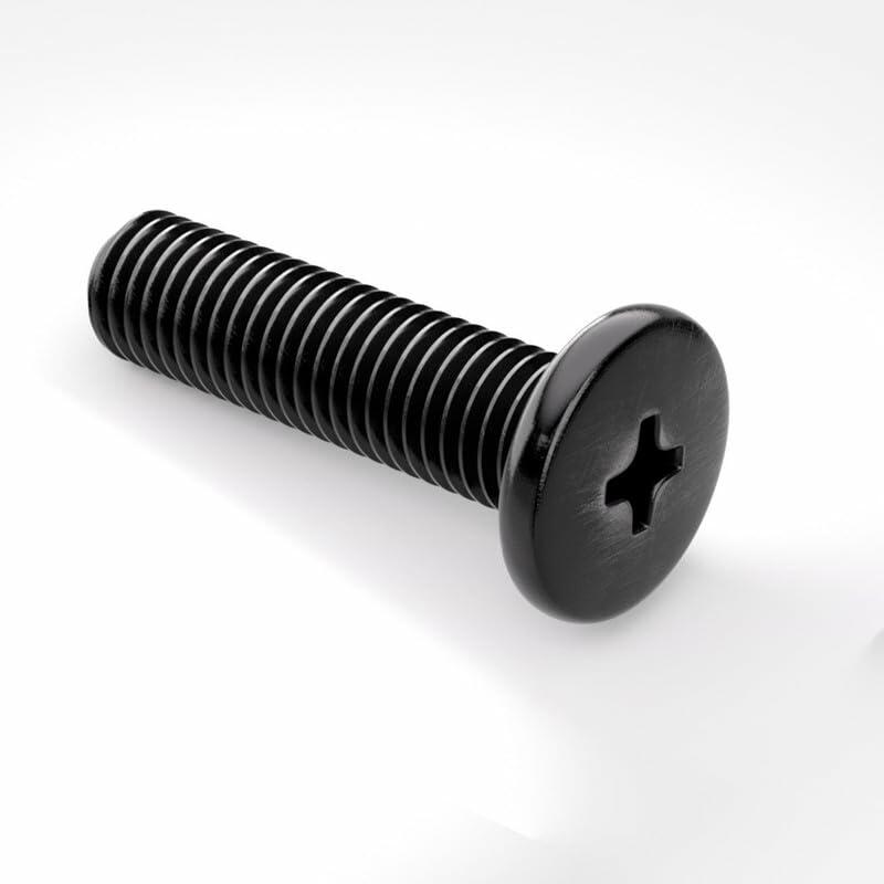 TESILANG M1.6x2mm Computer Screws Motherboard Standoffs Kit 50pcs Black