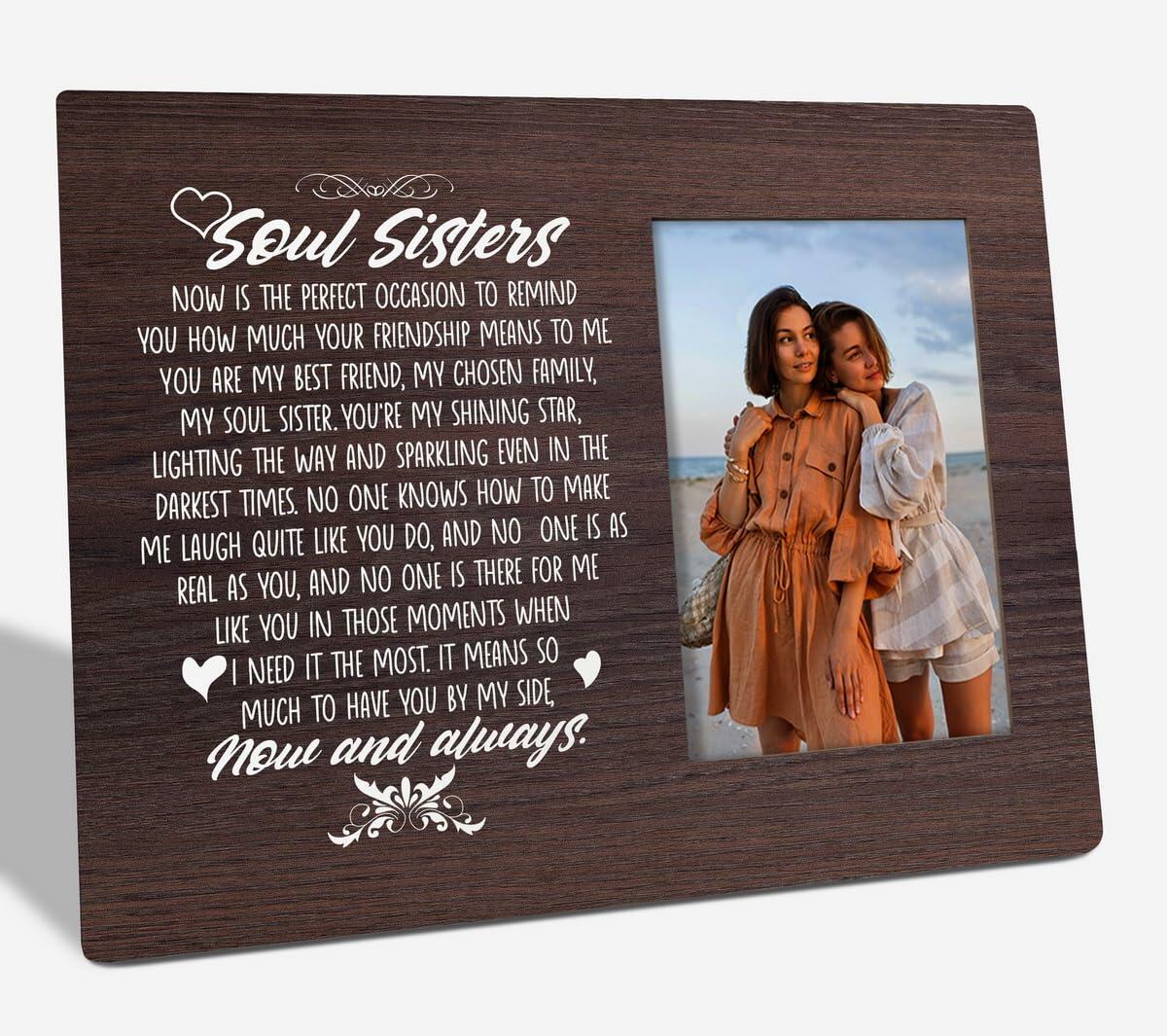 Friends Gift Tabletop Picture Frame Plaque Desk Decor Black