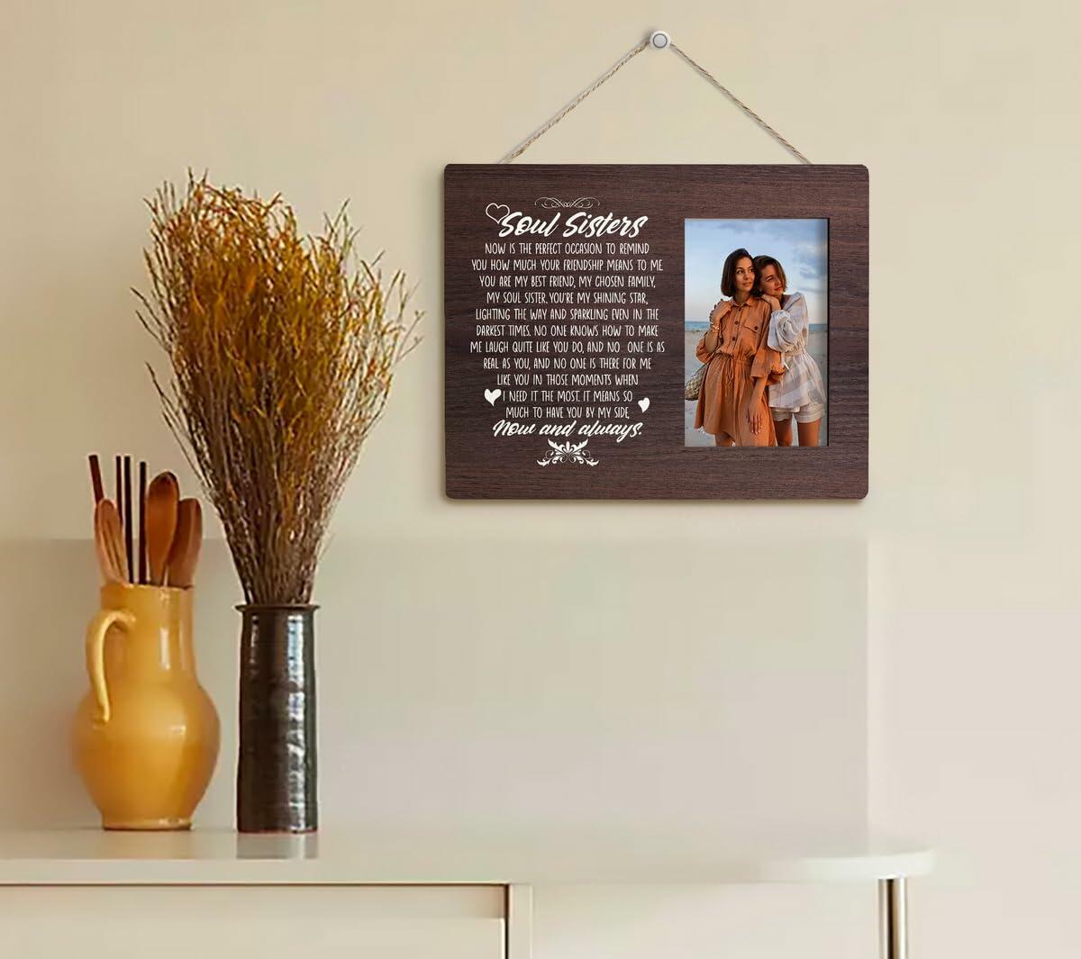 Friends Gift Tabletop Picture Frame Plaque Desk Decor Black