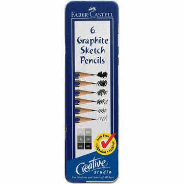 Creative Studio Graphite Sketch Pencil Set 6 Pcs with Tin Case