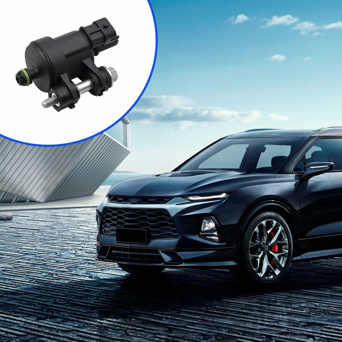 Yonput Car Vapor Canister Purge Valve Durable Vacuum Vent Valve Black