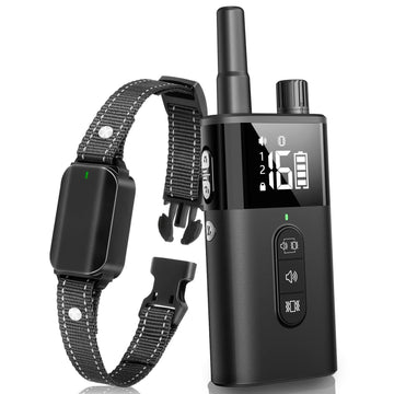 No Shock Dog Training Collar Remote Vibrate Safe Lock Waterproof Black