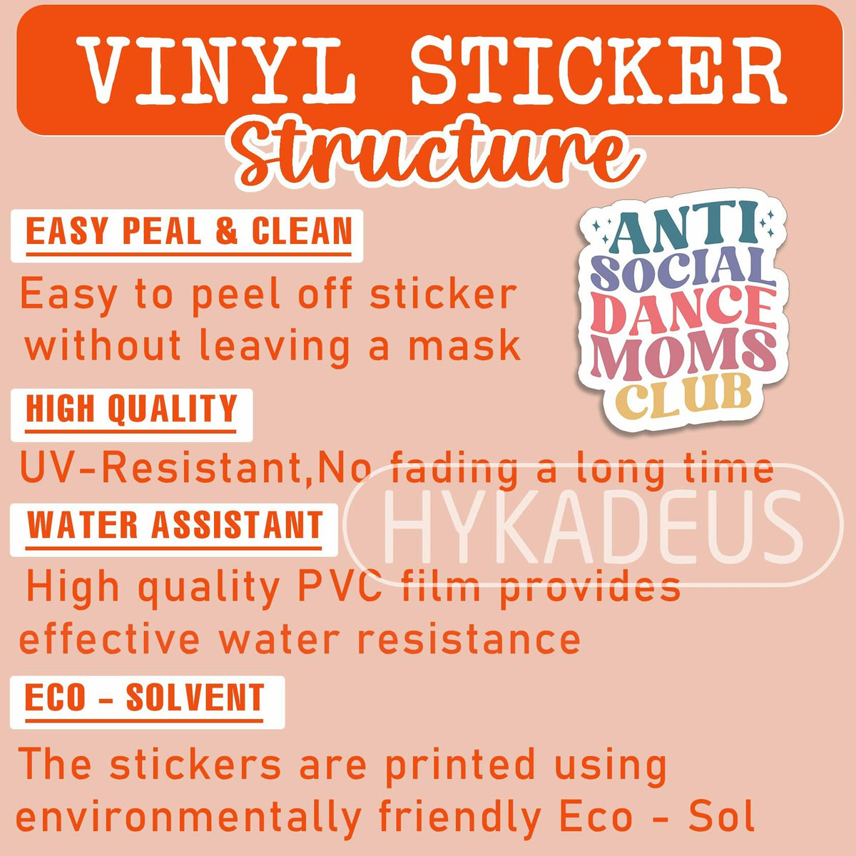 (3Pcs) In My Dance Mom Era Sticker Waterproof Vinyl 3x2.8 Inch Decal
