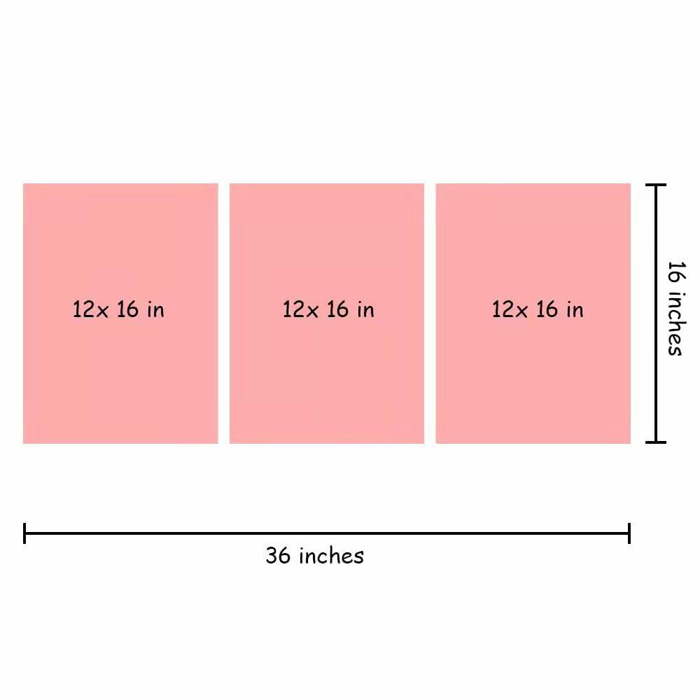3 pcs AI Machine Learning Robot Human Touch Canvas Wall Art 36x16