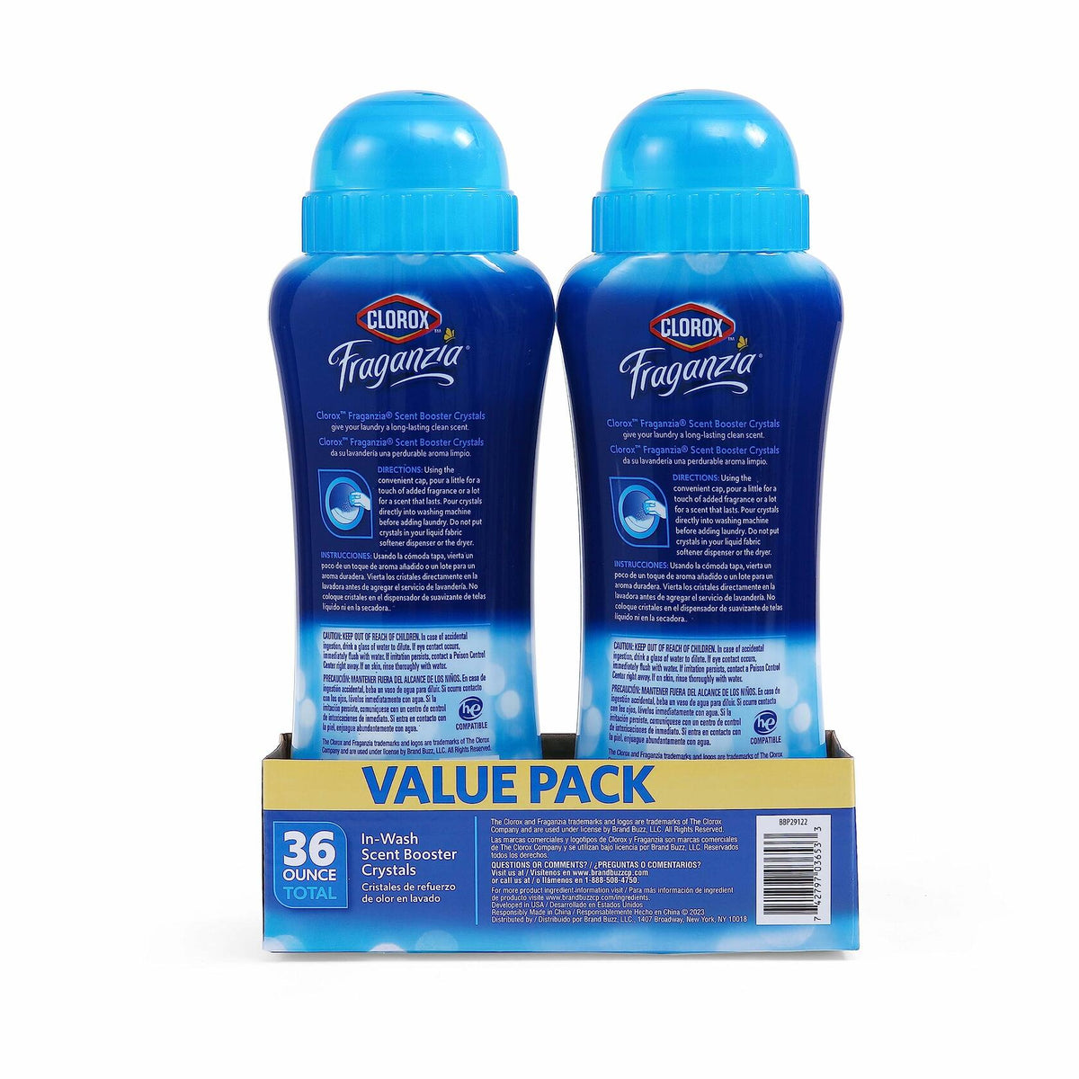 Clorox Fraganzia Laundry Scent Booster Crystals Linen Scent 18oz 2 Pack