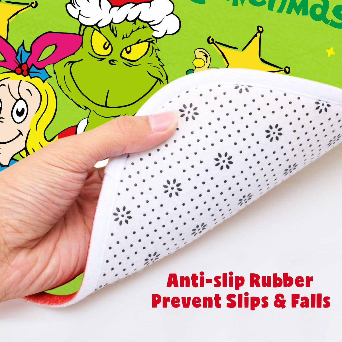 Funny Christmas Toilet Seat Cover Set 4pcs White Elephant Bathroom Decor