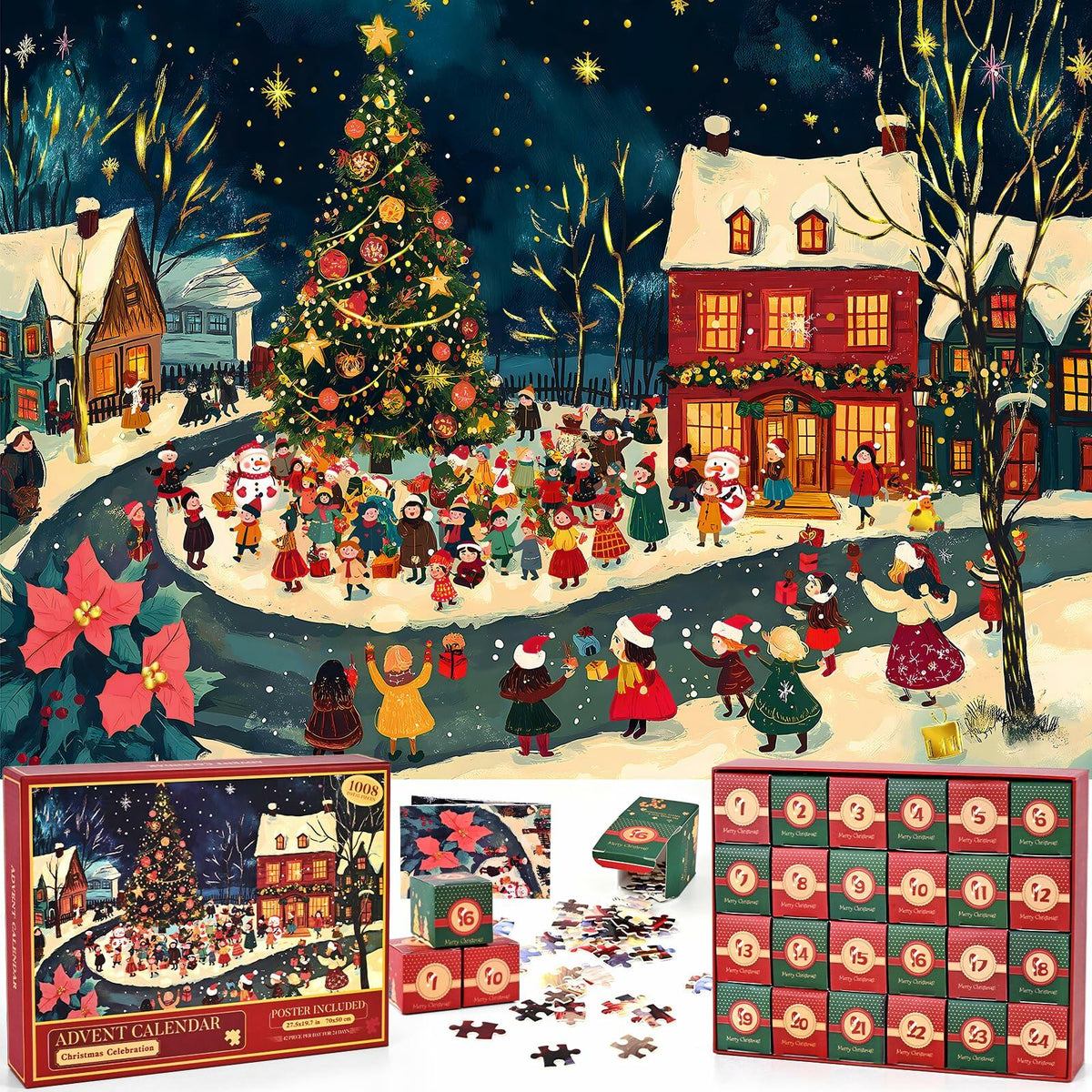 Cabtnca Puzzle Advent Calendar 2024 Christmas Countdown 1008 Pieces
