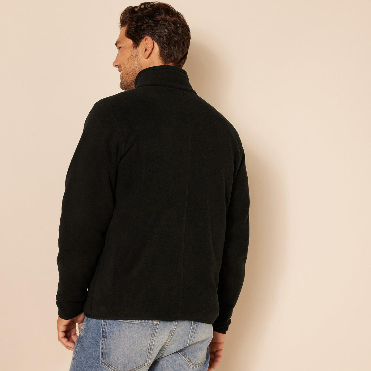 Amazon Essentials Men's Full-Zip Fleece Jacket Black Size X-Small