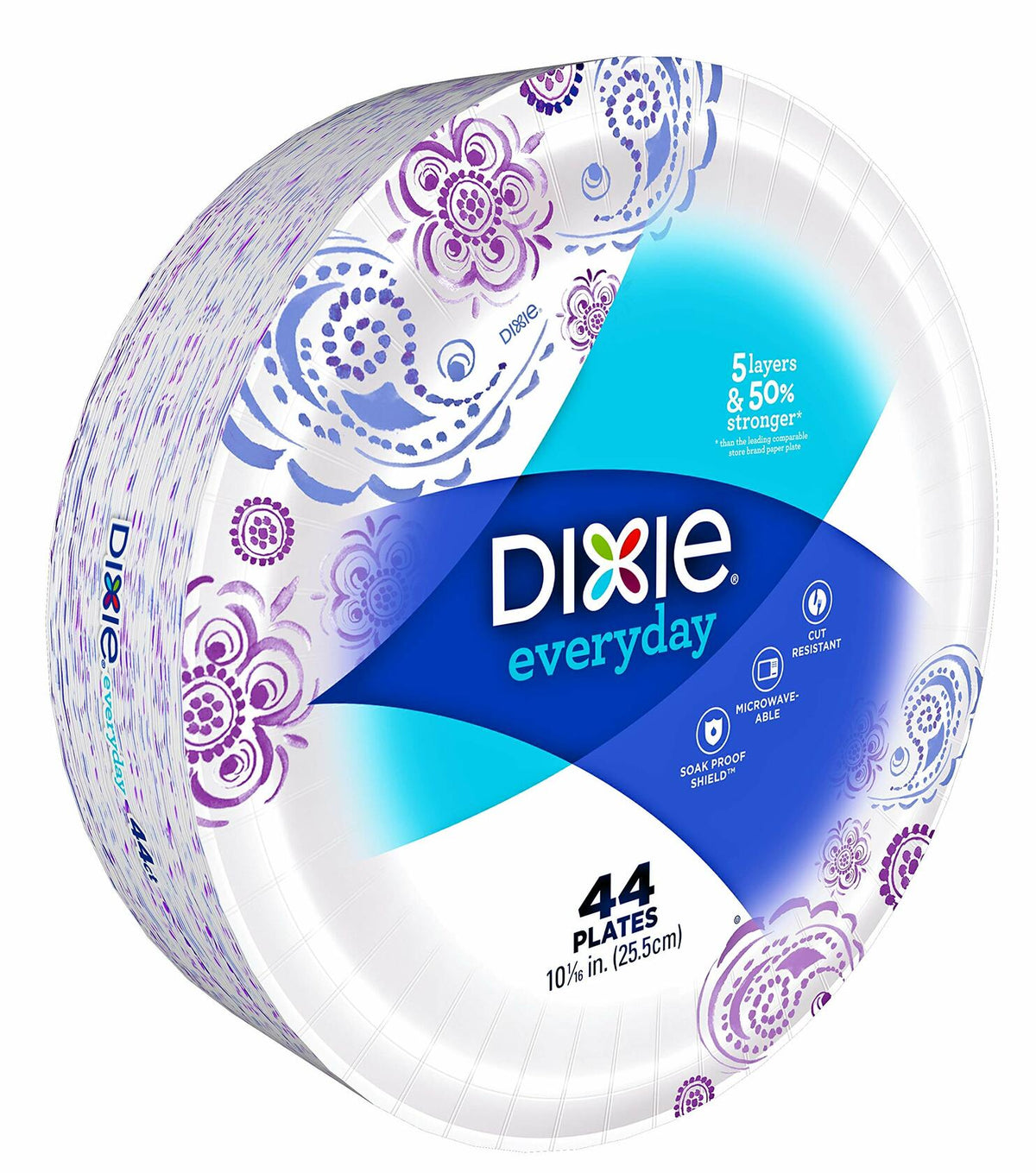 Dixie Disposable Paper Plates 10 1/16 Inch 44 Count