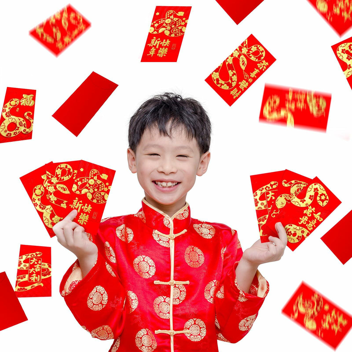 Marspark 36pcs 2025 Lunar Snake Year Red Envelopes Lucky Money Red