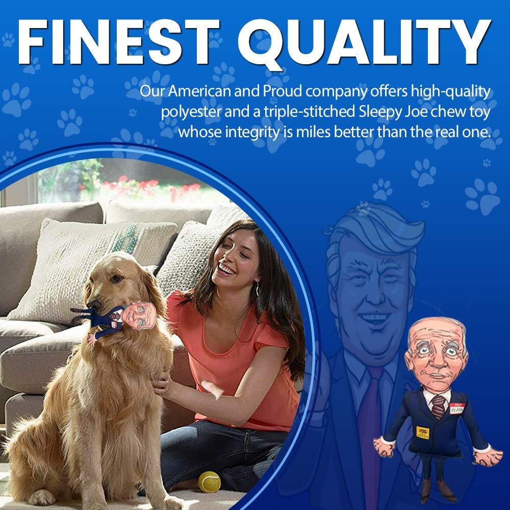Pesky Patriot Sleepy Joe Biden Dog Toy Let’s Go Brandon 12" Durable Polyester