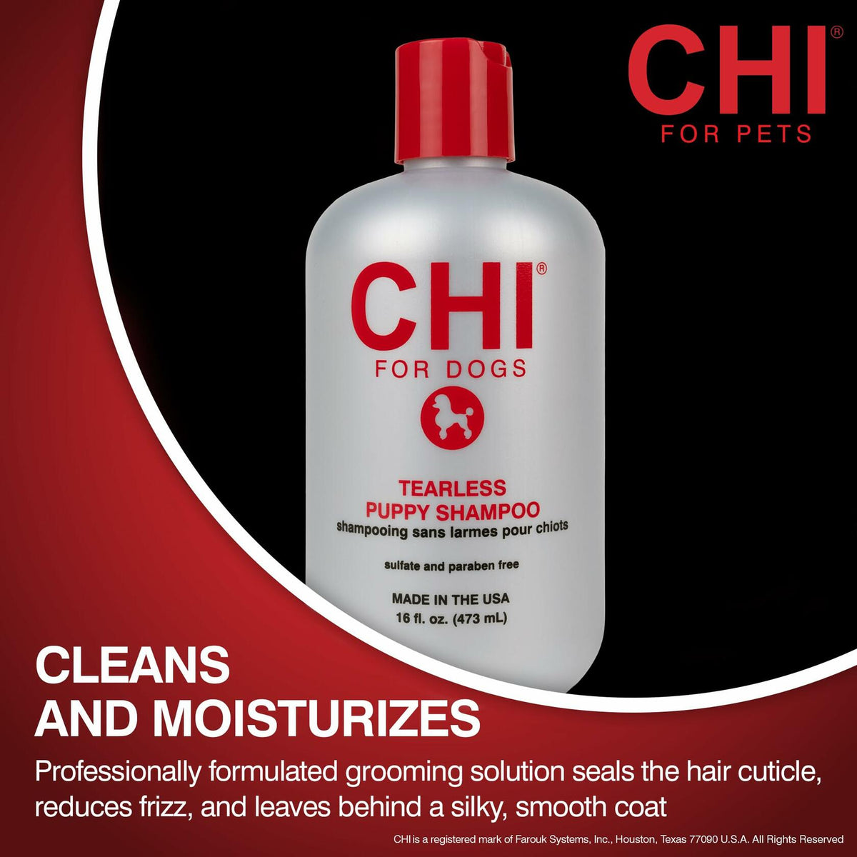 CHI for Dogs Tearless Puppy Shampoo Sulfate Paraben Free 16oz Gentle Wash