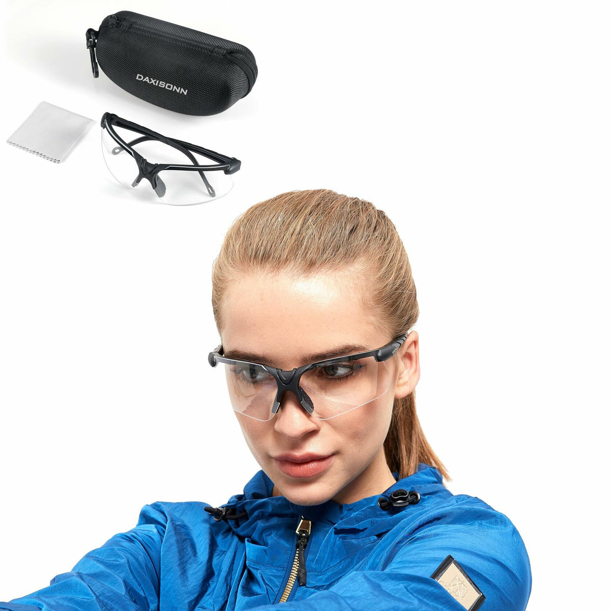 DAXISONN Shooting Safety Glasses Grey Anti Fog Tactical Ballistic Eyewear