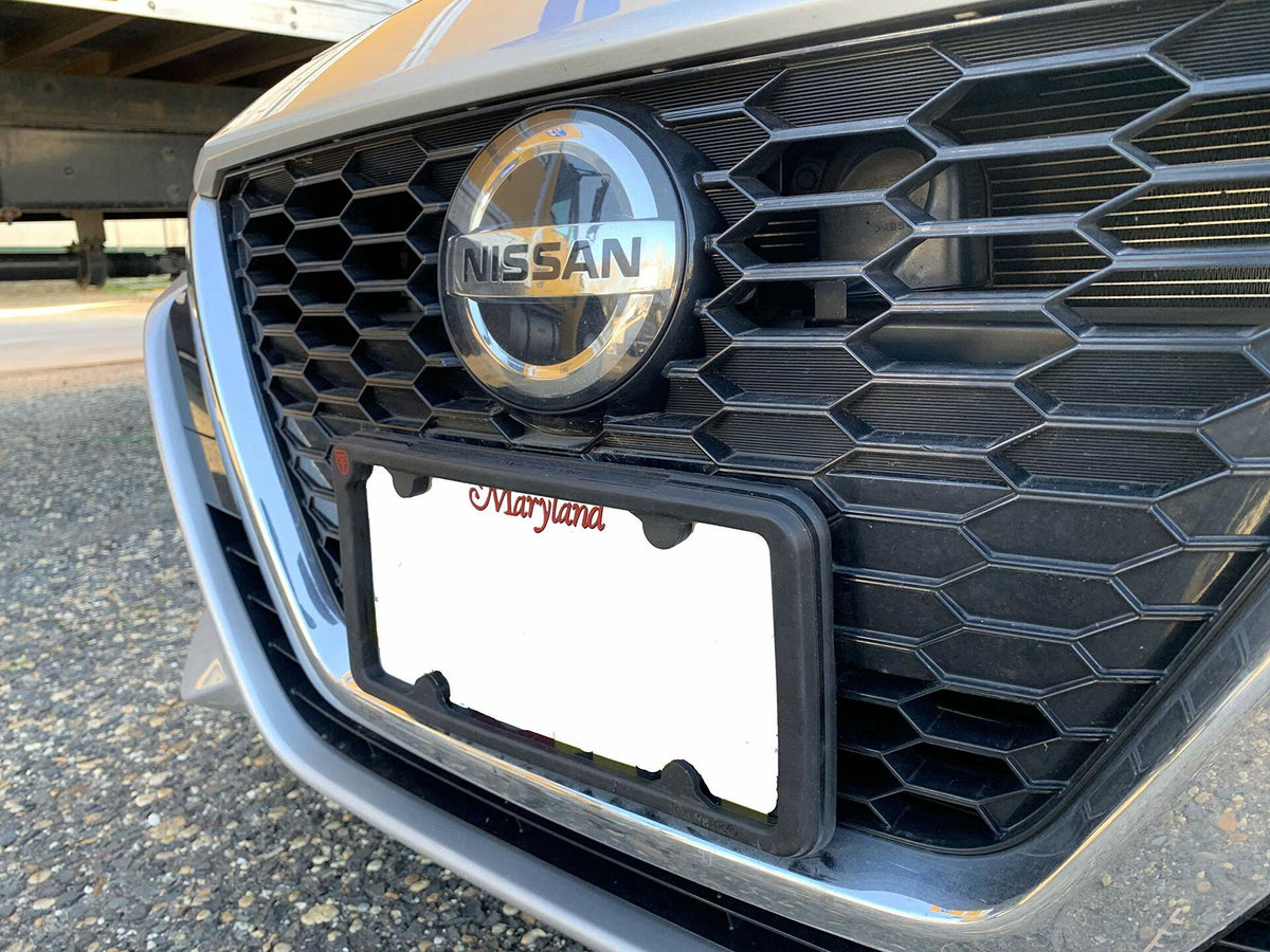 TN TrunkNets Inc NASA-Like Rubber Front License Plate Frame for Nissan