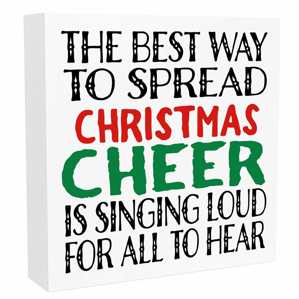 Christmas Holiday Decor Xmas Vacation Decorations 5x5 Inches Funny Sign