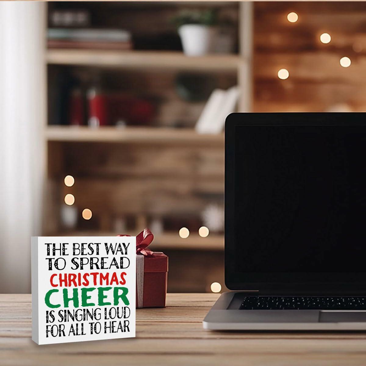 Christmas Holiday Decor Xmas Vacation Decorations 5x5 Inches Funny Sign