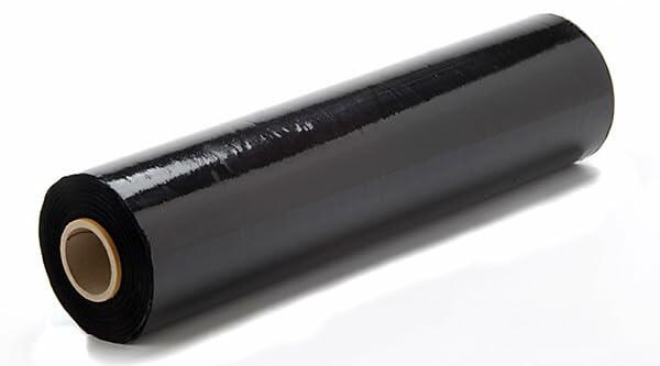 18" Black Stretch Film Wrap 1200ft 500% Stretch Heavy Duty 1 Pack
