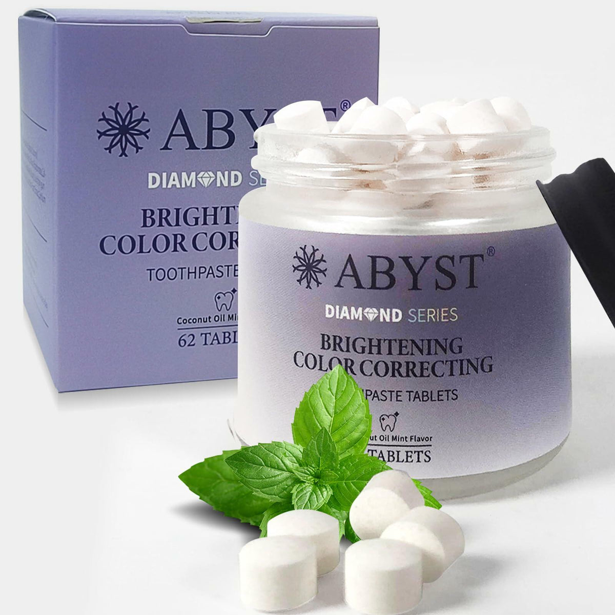 ABYST Toothpaste Tablets Fluoride-Free Whitening Nano Hydroxyapatite 62Ct