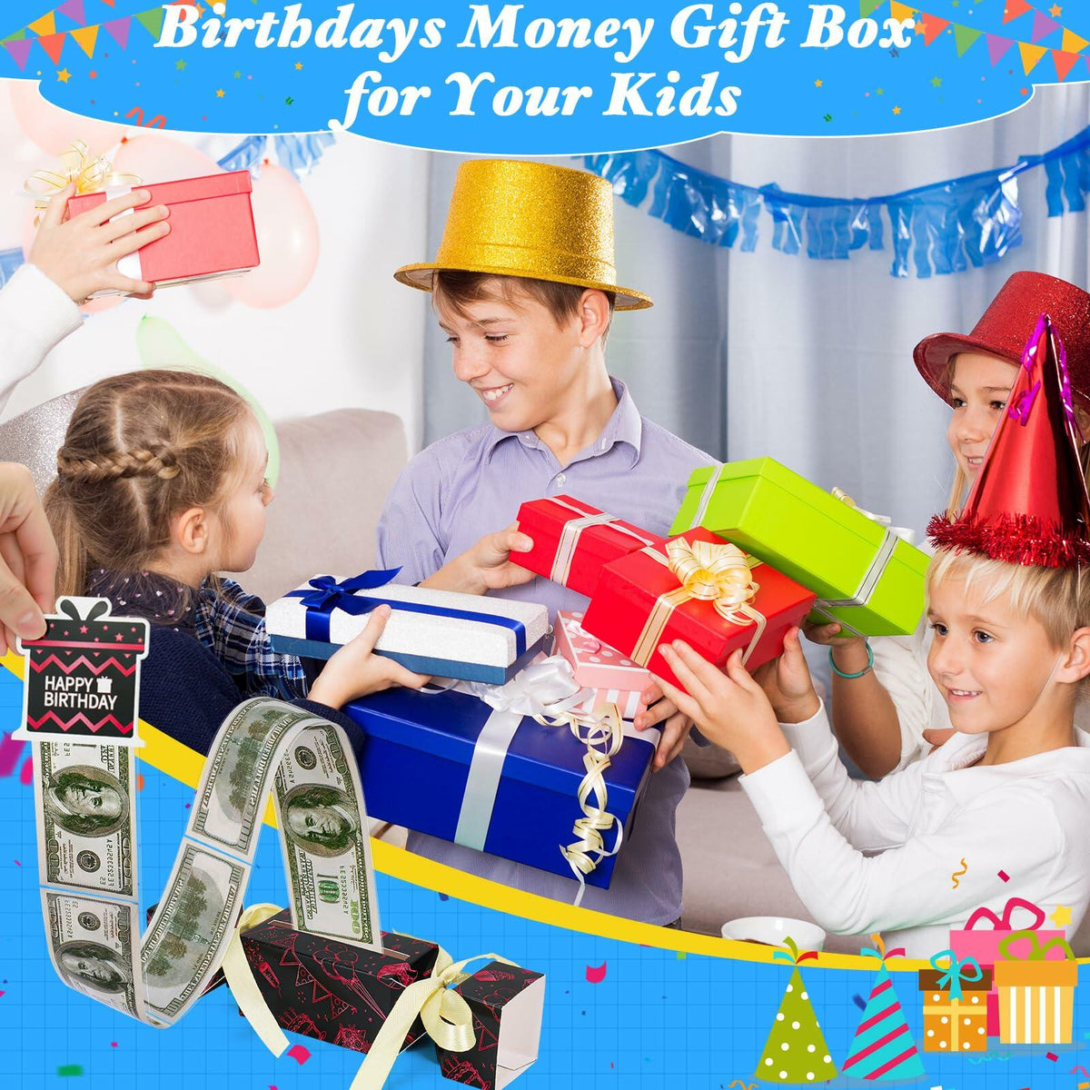 XANGNIER 8pcs Valentine's Day Surprise Money Pull Box Cash Gift Holder